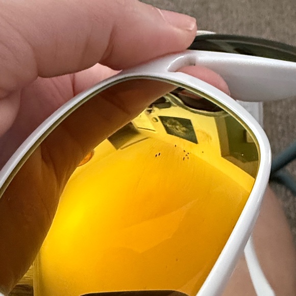 Oakley White Sunglasses with Yellow Lenses - Picture 7 of 10